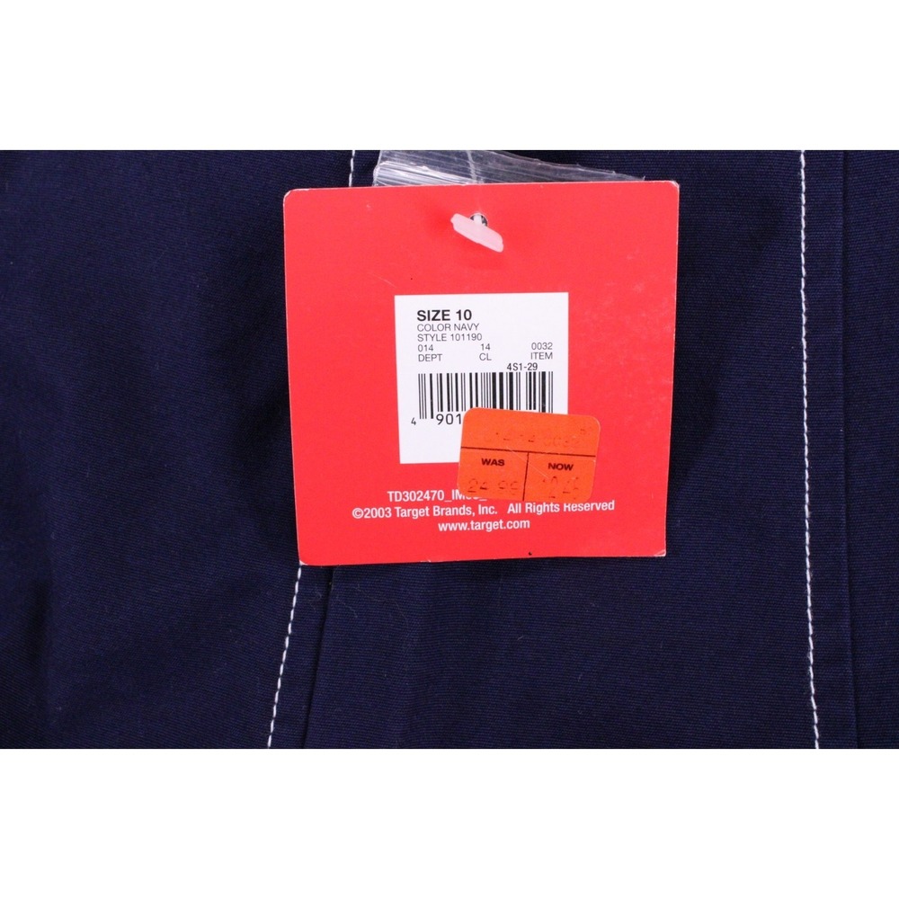 Isaac Mizrahi Women's Knee Length PleatedSkirt Size 10 Navy Side Zip NWT - Picture 10 of 12
